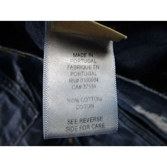 PRPS Jeans Mens 34x34 Blue‎ Demon Fit Button Fly Dark Denim Distressed E72B102P